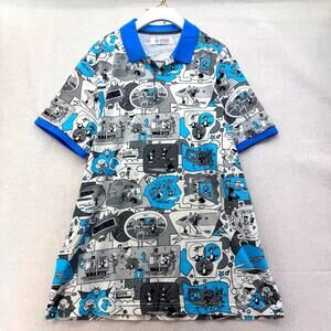 EUC Rare Original Penguin by Munsingwear Cartoon Traveling SS Polo Shirt Large